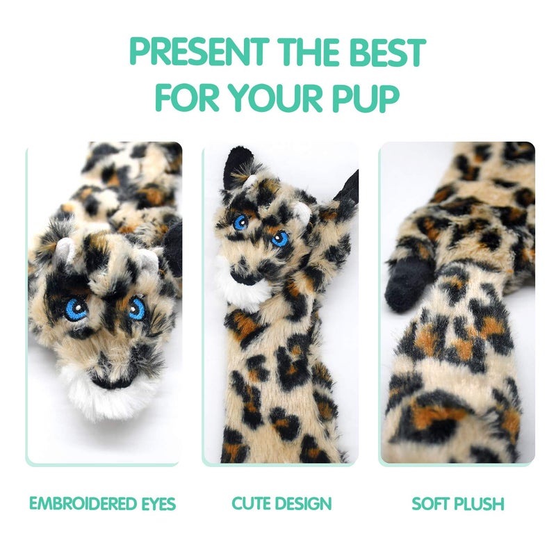 SHARLOVY Dog Squeaky Toys No Stuffing, 3 Pack Crinkle Dog Toys for Small Breeds or Puppy, Durable Chew Plush Cute Animals Natural for Teething Pet for Boredom - Image 3